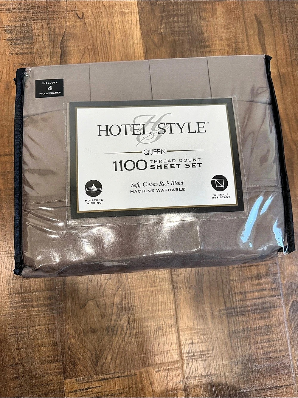 Hotel Style 1100 Thread Count Sheet Set Queen Gray